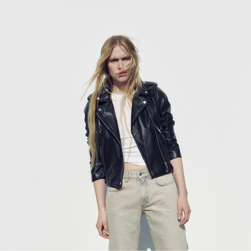 Zara Faux Leather Jacket NWT Size XS - Picture 2 of 14